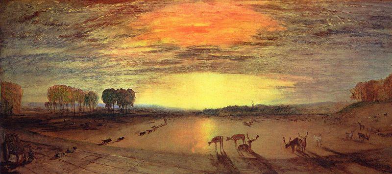 Joseph Mallord William Turner Der Park Petworth: Im Hintergrund die Kirche von Tillington oil painting picture